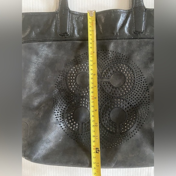 Coach - Black Audry Perforated Leather Shoulder Tote Purse Bag - Picture 4 of 8